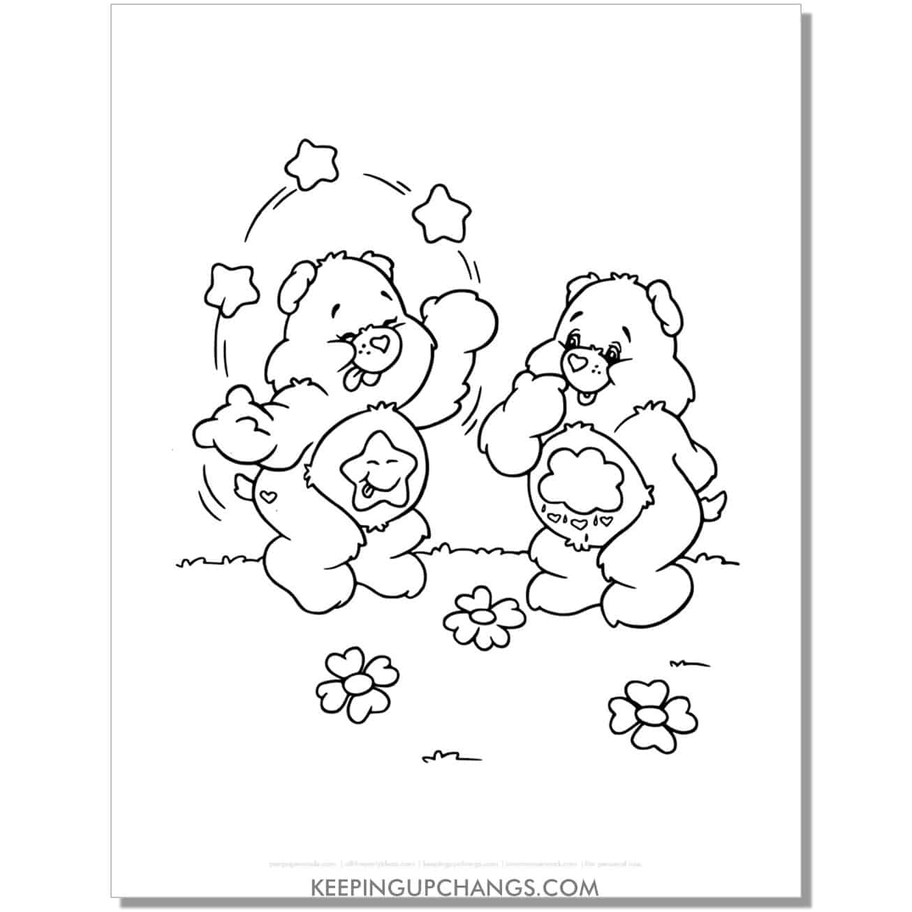 laugh a lot, gloomy bear care bear coloring page, sheet.