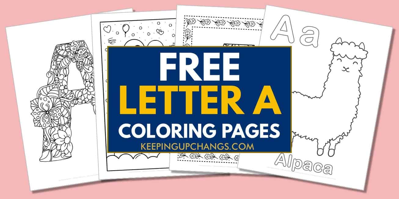 spread of letter a coloring pages, sheets.