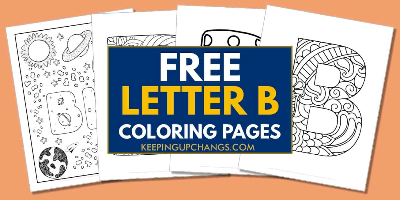 spread of letter b coloring pages, sheets.