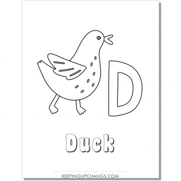 Free Letter D Coloring Pages, Sheets [TOP Printables!]