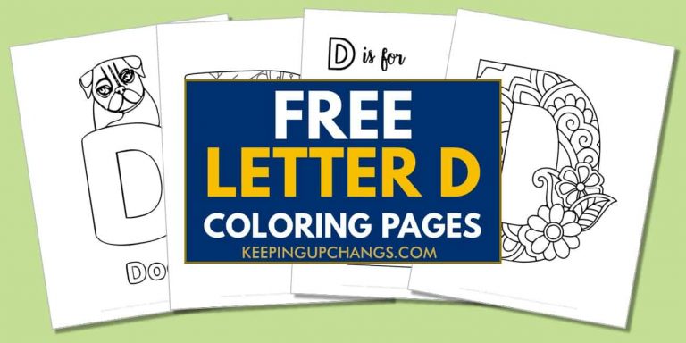 Free Letter D Coloring Pages, Sheets [TOP Printables!]