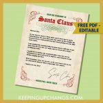 Free Naughty List Warning Letter from Santa [EDITABLE Printable!]