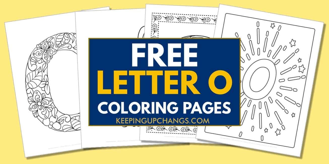 spread of letter o coloring pages, sheets.