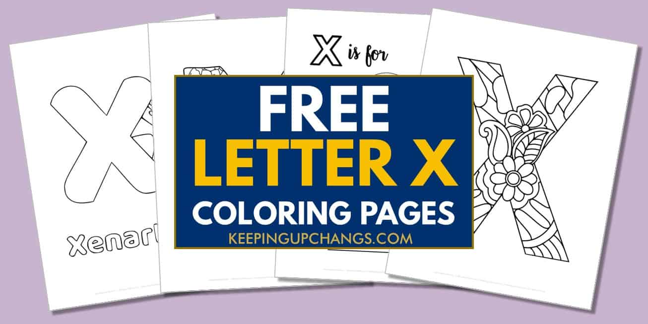 spread of letter x coloring pages, sheets.