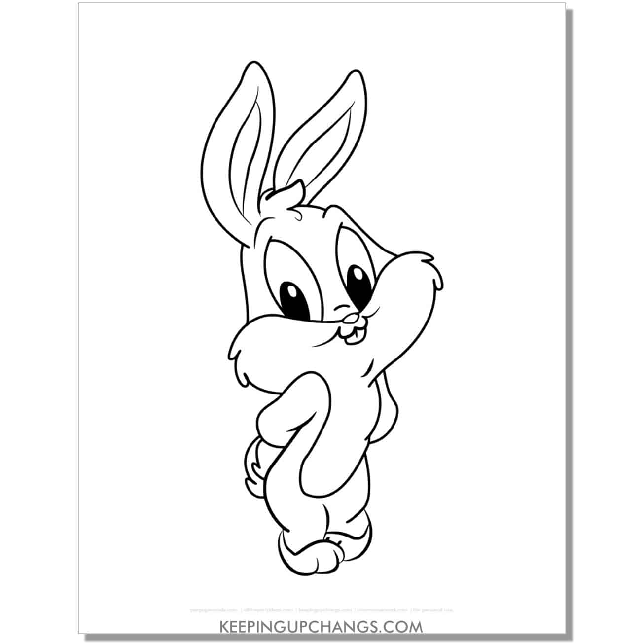 free baby bugs bunny looney tunes coloring page, sheet