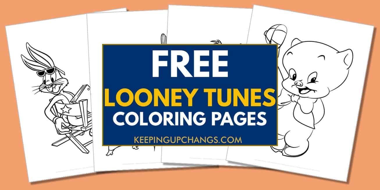 spread of looney tunes coloring pages.