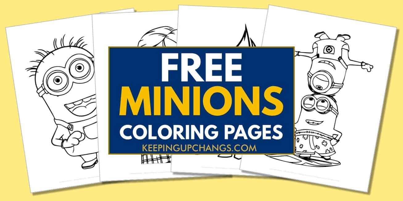spread of minions coloring pages.