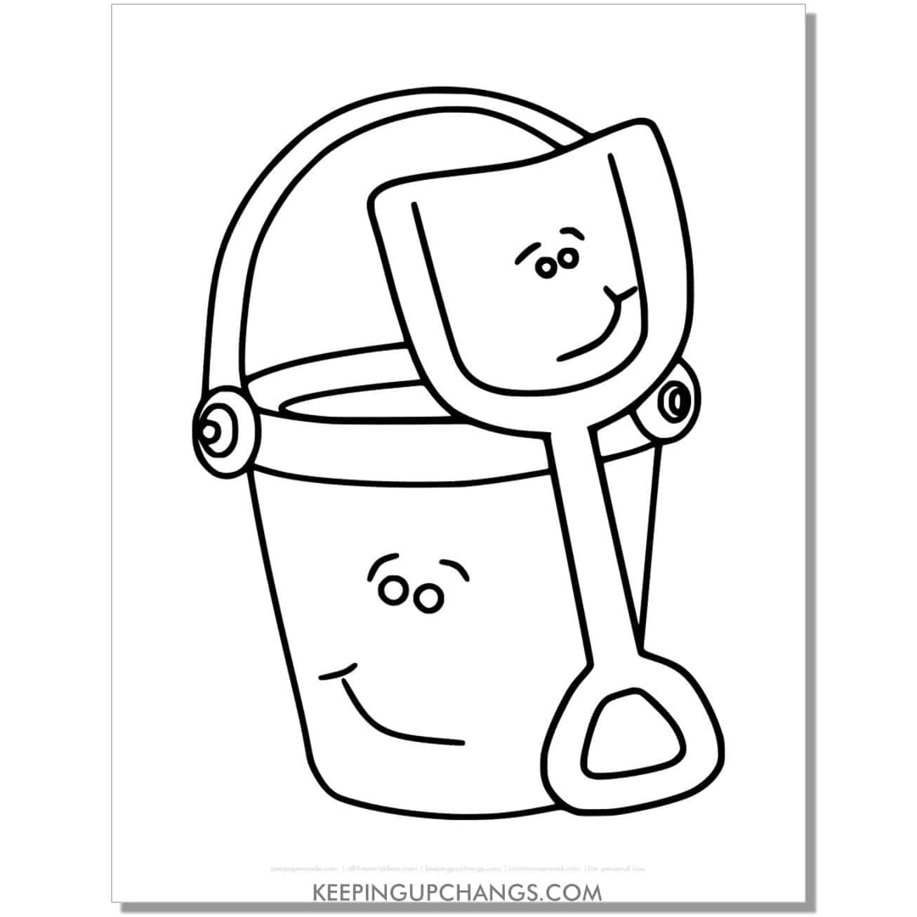 free pail and shovel blue's clues coloring page, sheet.