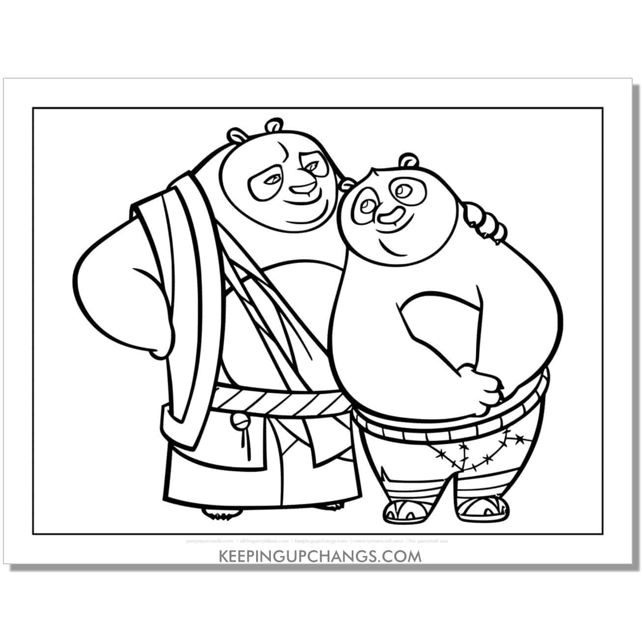 free po and li shan coloring page.