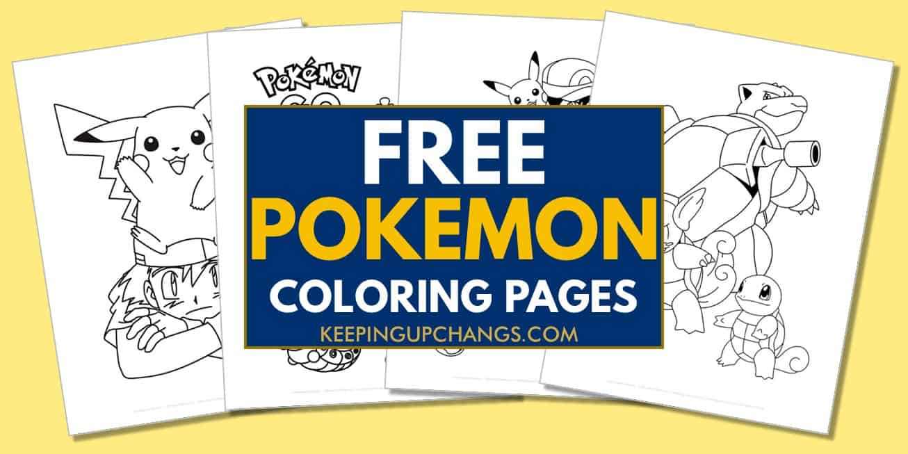spread of pokemon coloring pages, sheets.