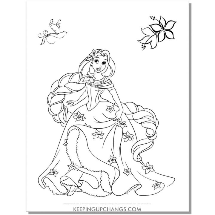 Free Rapunzel &amp; Tangled Coloring Pages, Sheets [MOST POPULAR Printables!]
