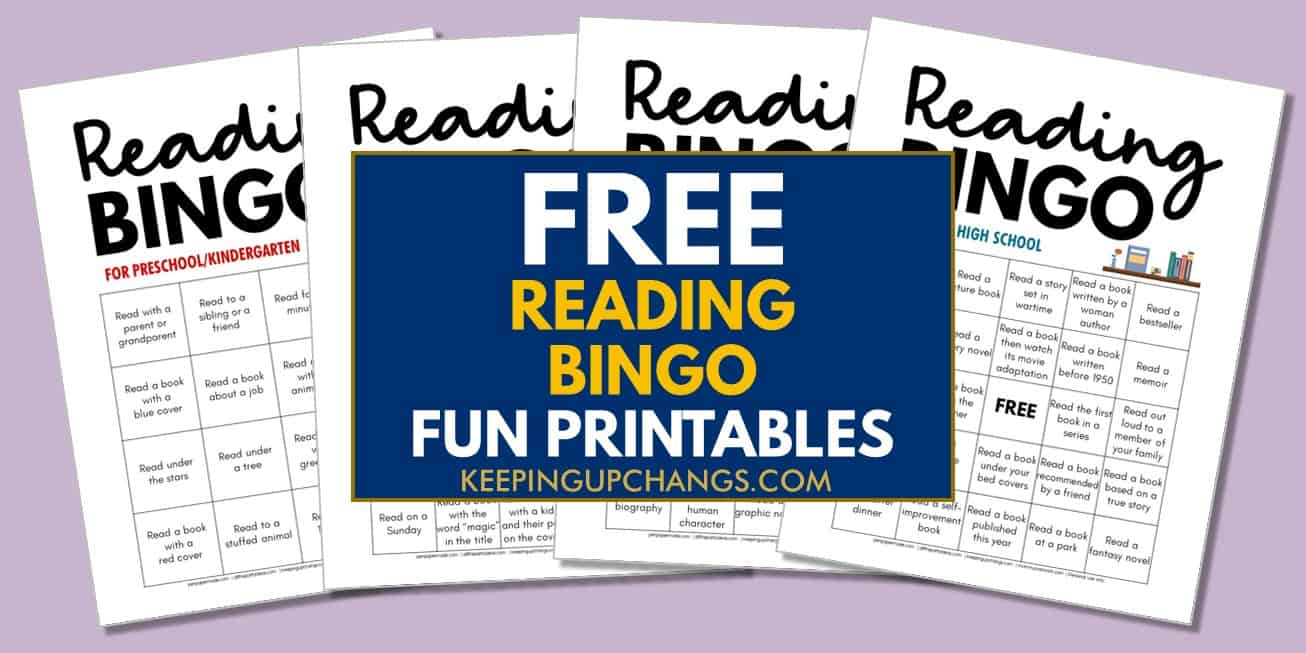 free school reading bingo challenge printables.