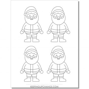 Free Santa Outlines, Templates, Silhouettes [MOST POPULAR Printables!]