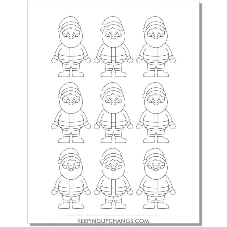 Free Santa Outlines, Templates, Silhouettes [MOST POPULAR Printables!]