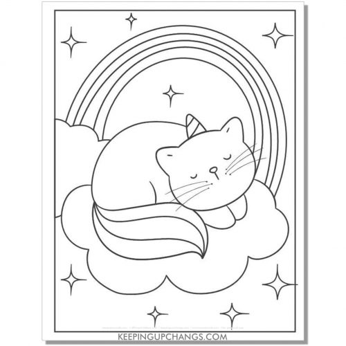 17+ Free Cat Unicorn Coloring Pages, Sheets [POPULAR Printables!]
