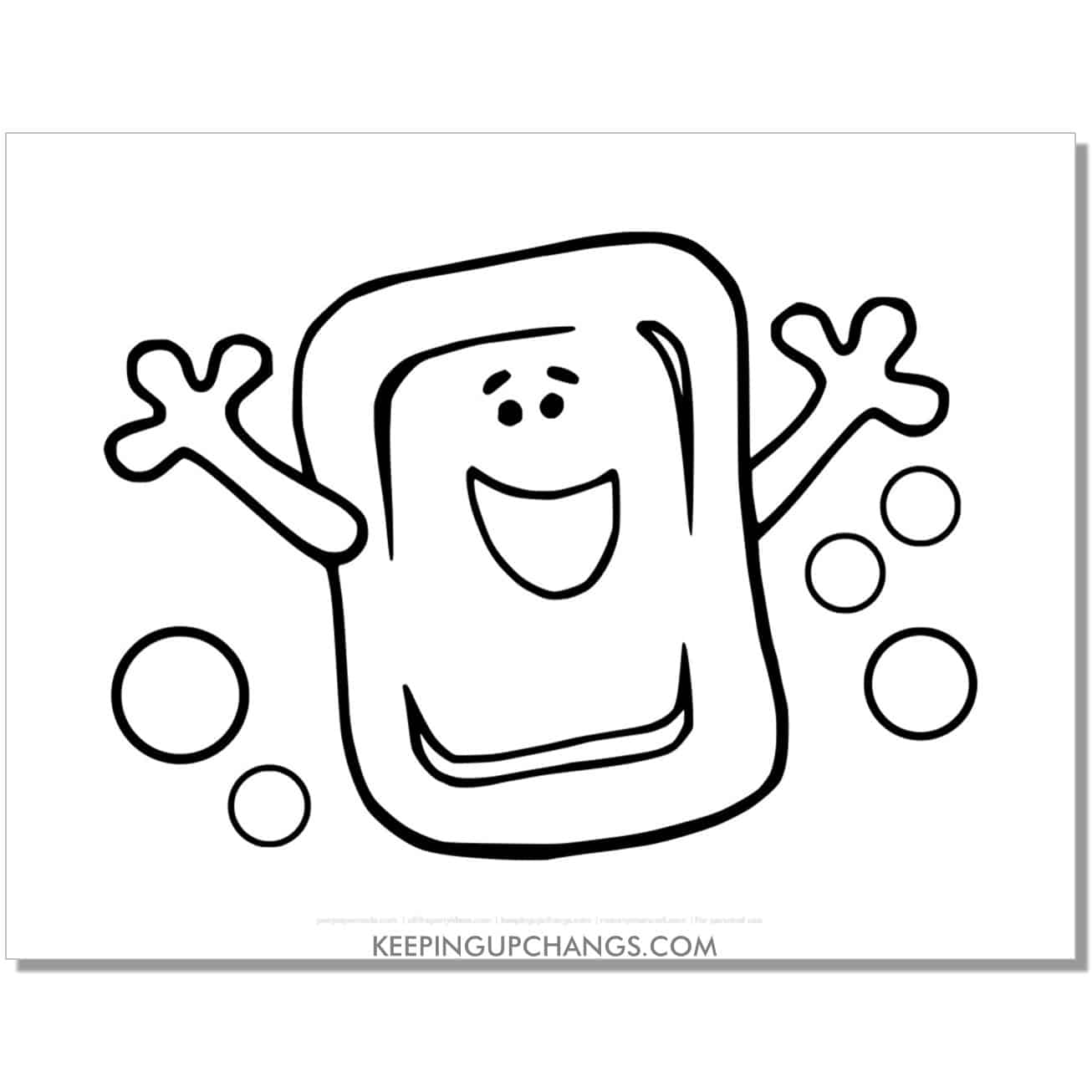 free slippery soap and bubbles blue's clues coloring page, sheet