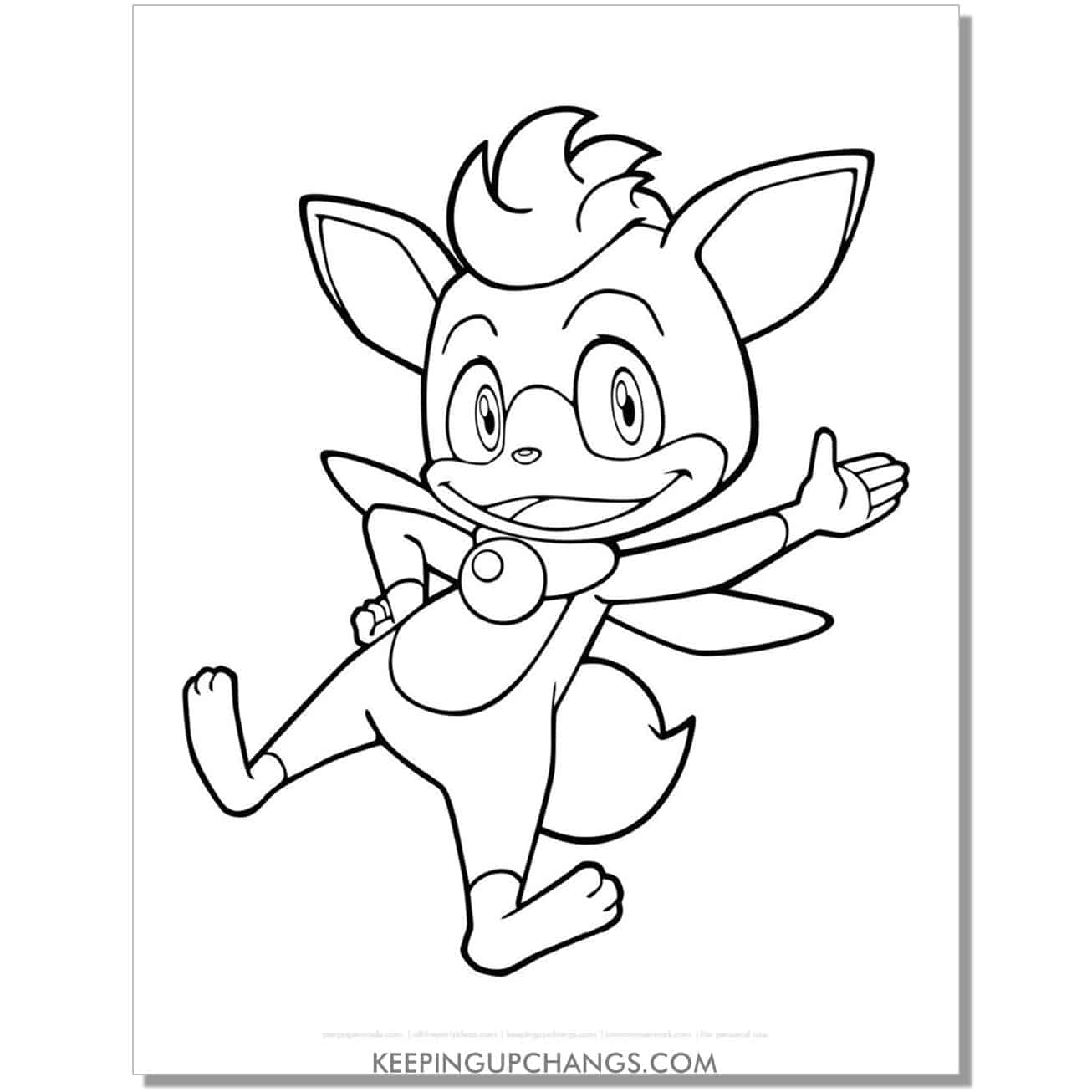 chip light gaia sonic coloring page.
