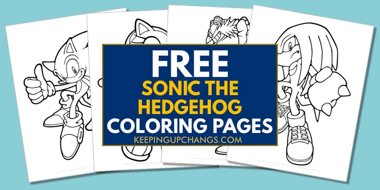 spread of free sonic coloring pages.