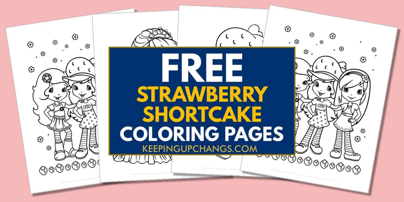 spread of strawberry shortcake coloring pages.