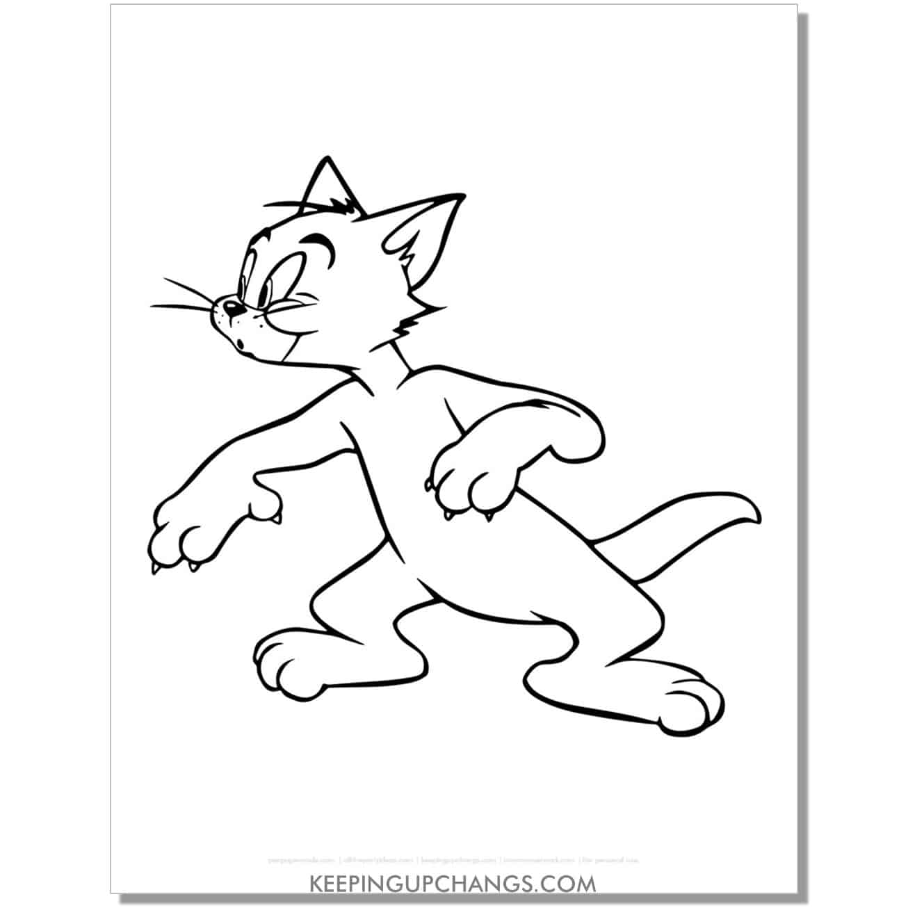 free tom in search of jerry coloring page.