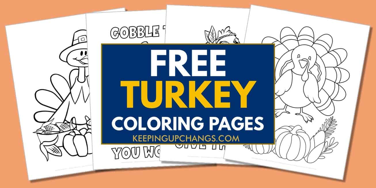 spread of free turkey coloring pages.