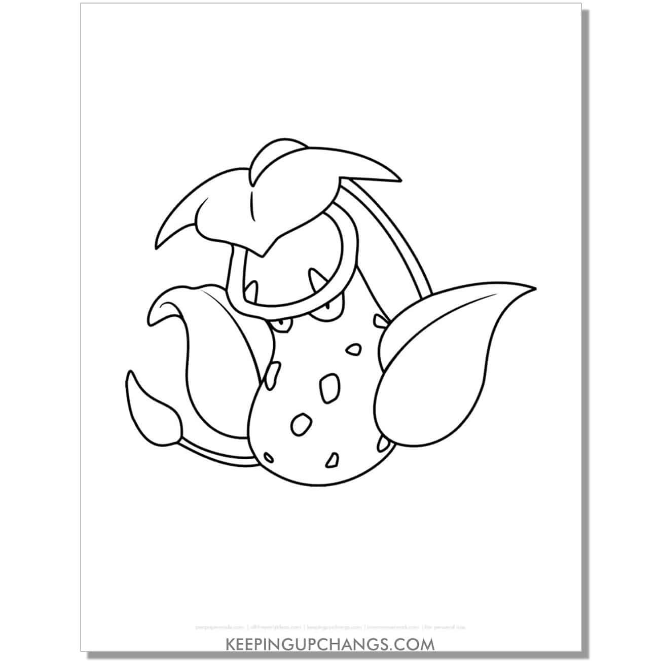 victreebel pokemon coloring page, sheet.