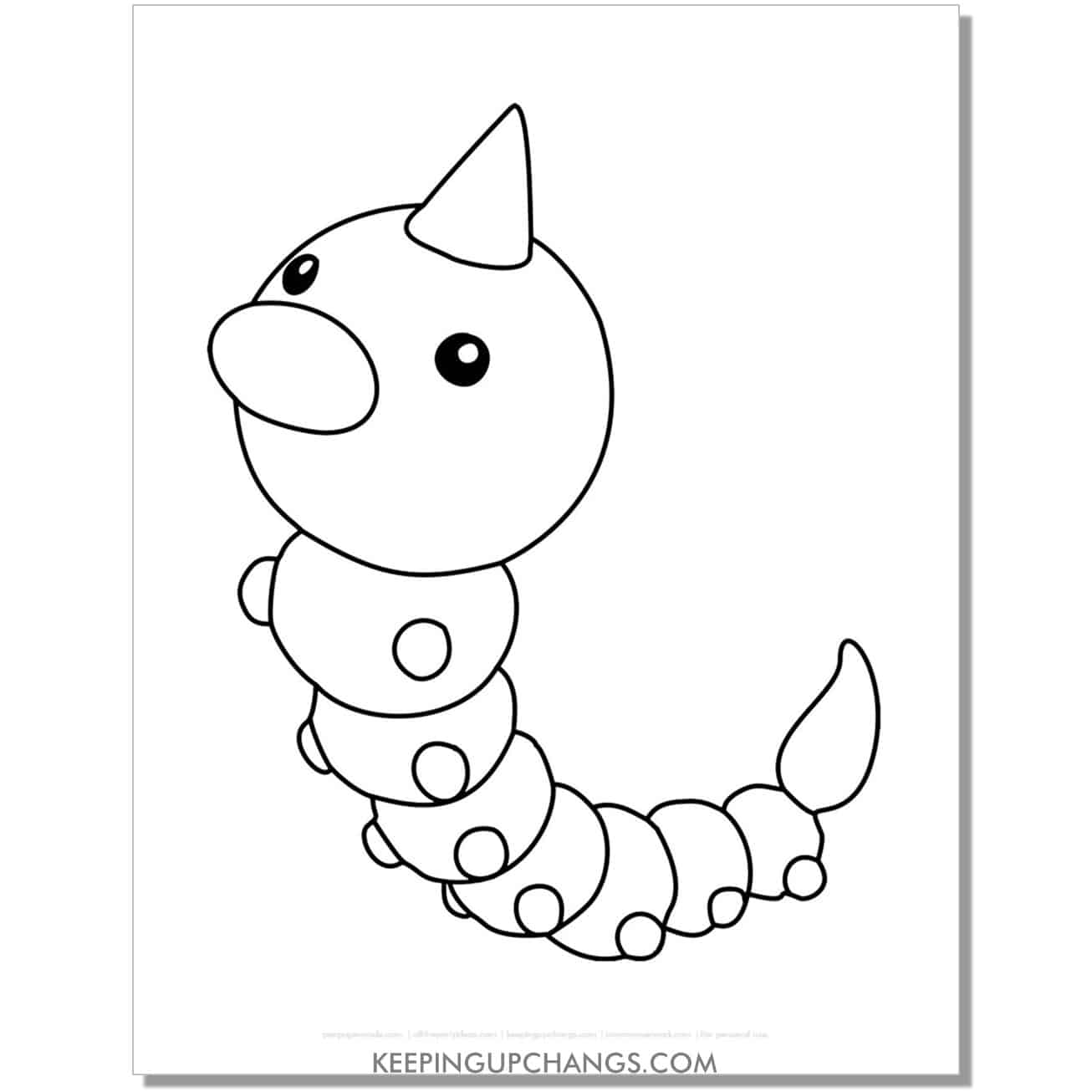 weedle pokemon coloring page, sheet.