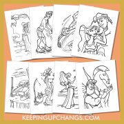 free hercules pictures to color for toddlers, kids, adults.