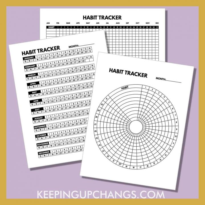 PRETTY Habit Tracker Templates [Free Printables!]