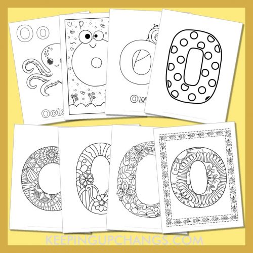 Free Letter O Coloring Pages, Sheets [TOP Printables!]