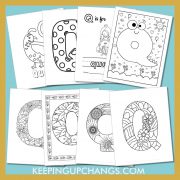 free alphabet letter q to color for toddlers, preschool, kindergarten, to adults.