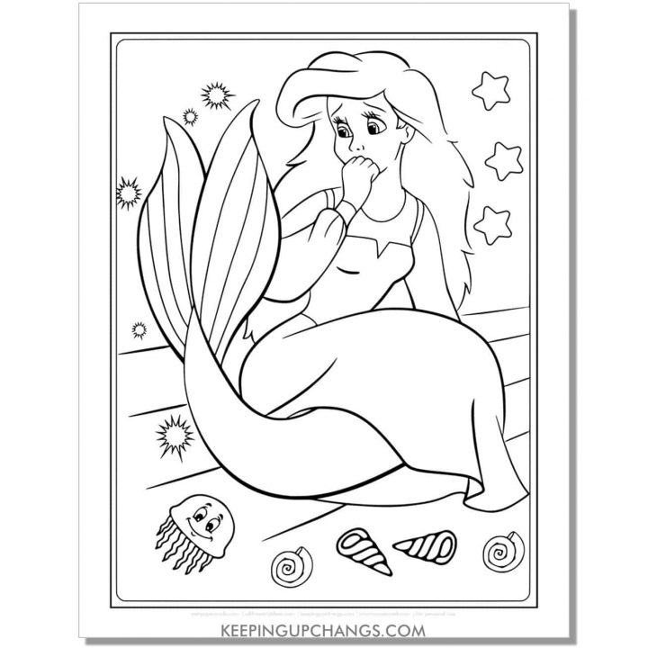 35+ Free Ariel Coloring Pages, Sheets [MOST POPULAR Printables!]