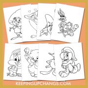 free looney tunes pictures to color for toddlers, kids, adults.
