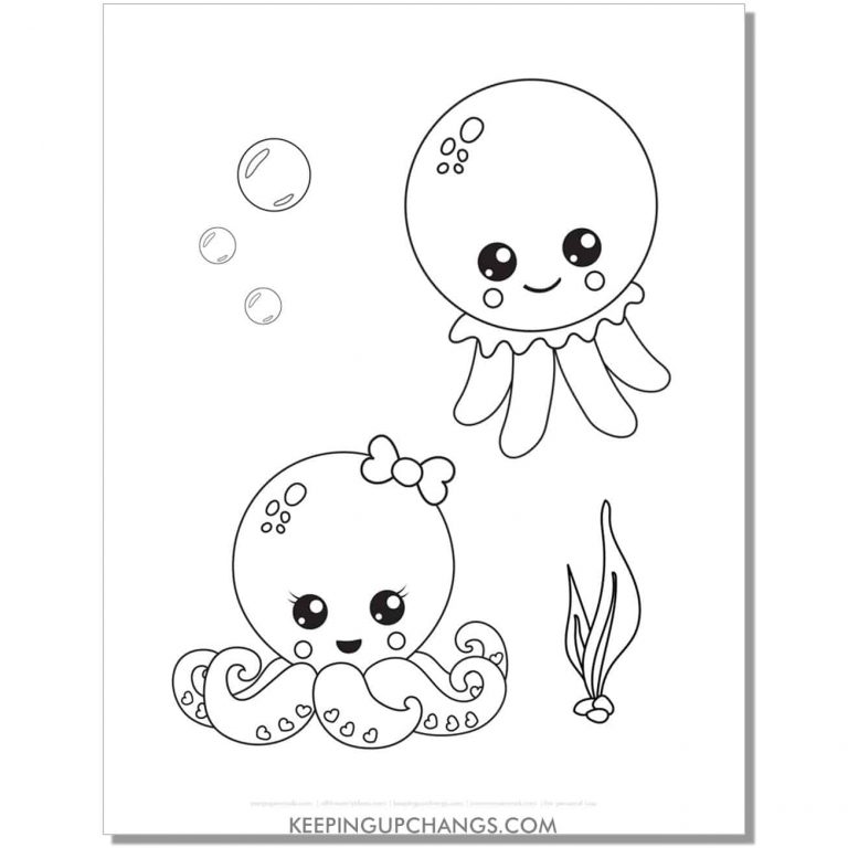 19+ Free Octopus, Squid Coloring Pages, Sheets [POPULAR Printables!]
